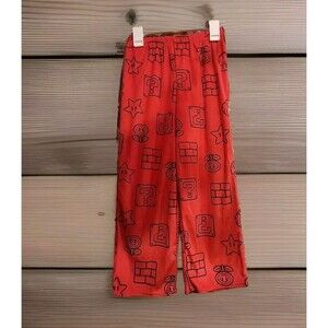Mario Brothers Boys Size 6/7 Pull-On Pajama Pants Red Super Mario Symbol